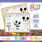 HOJA DE ACTIVIDADES CON MANTELETE INDIVIDUAL | VAMOS A JUGAR CON MICKEY A1