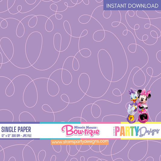 PAPEL DIGITAL CON LAZO DE MINNIE MOUSE 1
