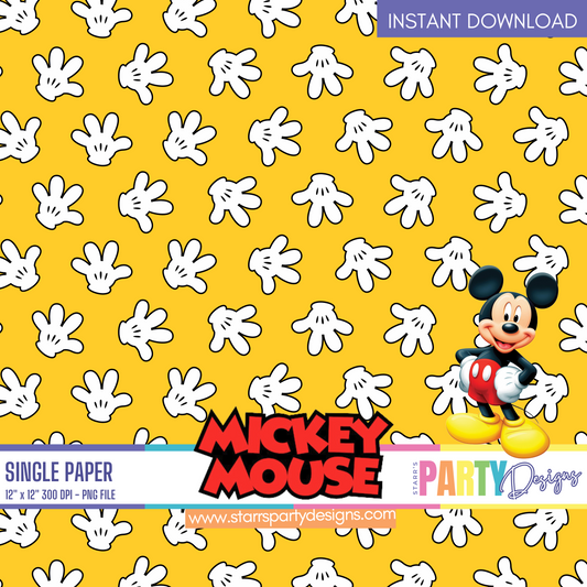 PAPEL DIGITAL ROJO MICKEY MOUSE 3