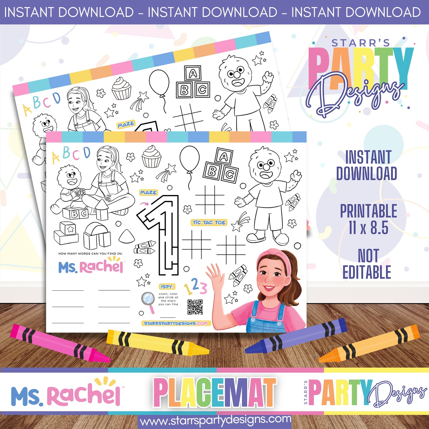 PLACEMAT ACTIVITY SHEET | MS. RACHEL C1