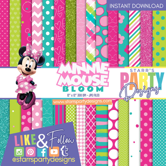 PAQUETE DE PAPEL BLOOM DE MINNIE MOUSE