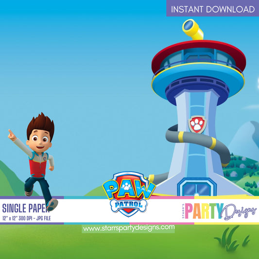 ESCENA DE PAW PATROL PAPEL DIGITAL