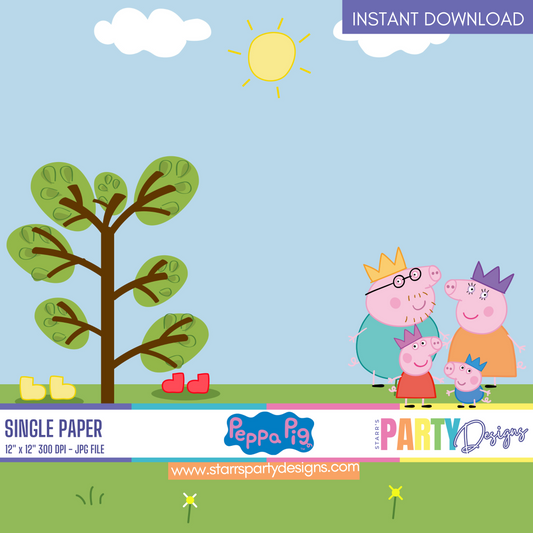 ESCENA DE PEPPA PIG PAPEL DIGITAL 3