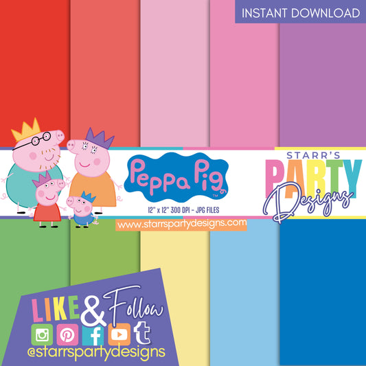 PAQUETE DE PAPEL SÓLIDO DE PEPPA PIG