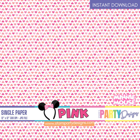 PAPEL DIGITAL 1 DE MINNIE MOUSE ROSA