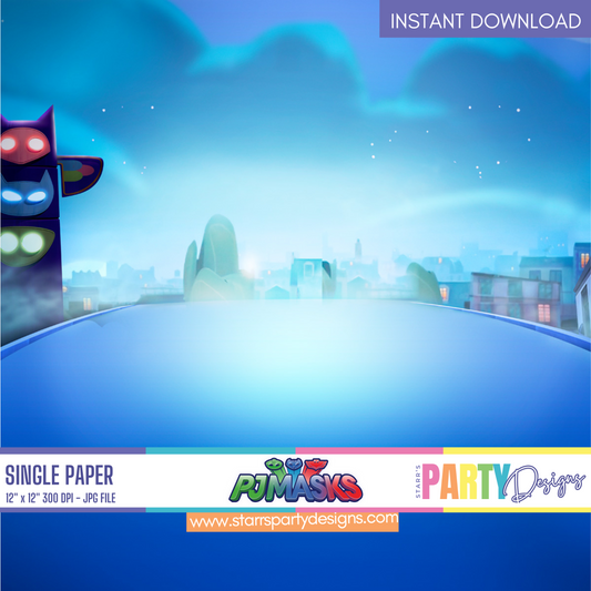 PAPEL DIGITAL ESCENA PJ MASKS