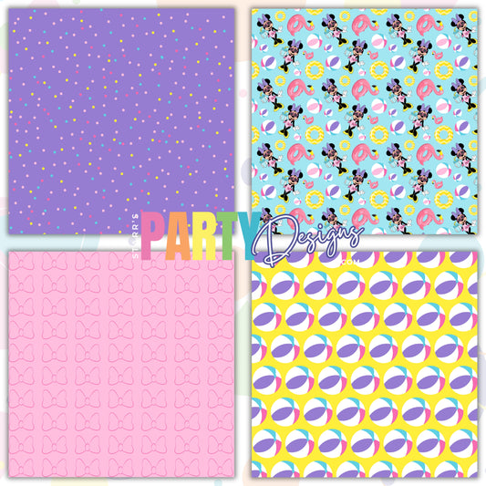 PAQUETE DE PAPEL DE PRIMAVERA DE MINNIE MOUSE 1