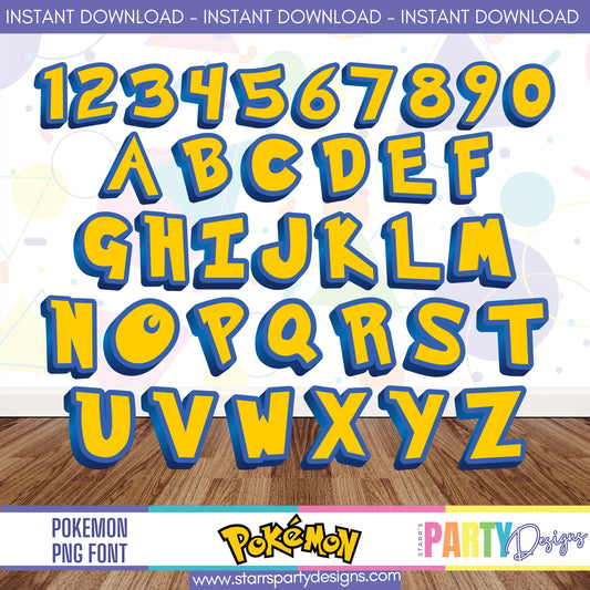 POKEMON PNG FONT