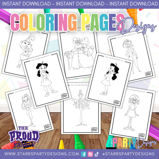 THE PROUD FAMILY COLORING PAGES