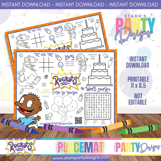 PLACEMAT ACTIVITY SHEET | AFRO RUGRATS A3