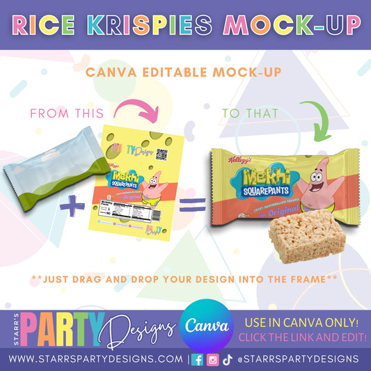MAQUETA DE RICE KRISPIES PARA CANVA