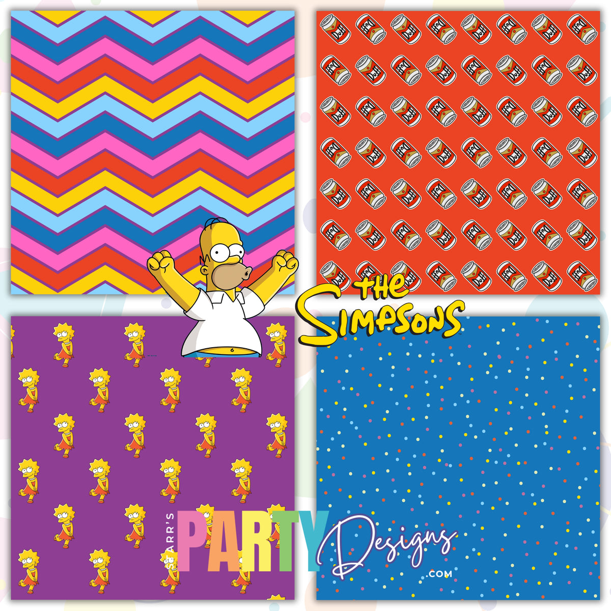 THE SIMPSONS PAPER PACK 1 – Starr's Party Designs