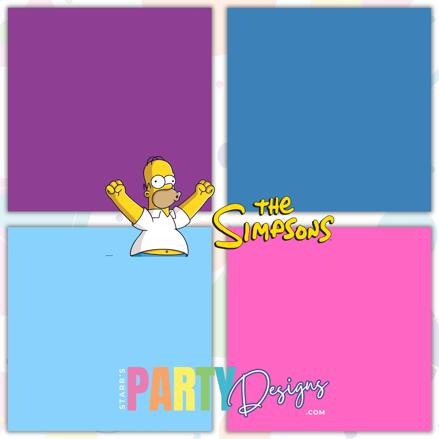 PAQUETE DE PAPEL SÓLIDOS DE LOS SIMPSON
