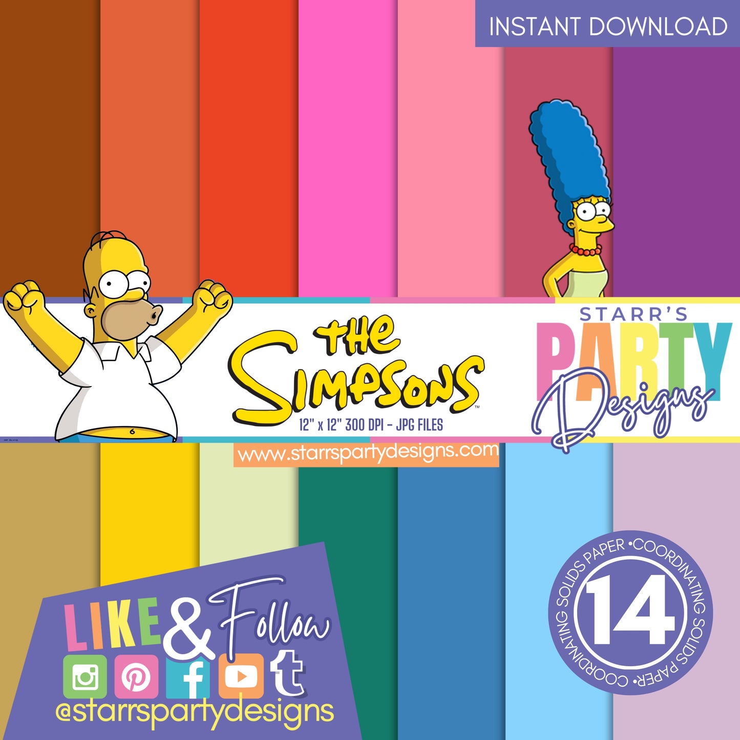 PAQUETE DE PAPEL SÓLIDOS DE LOS SIMPSON