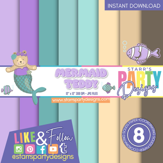 PAQUETE DE PAPEL SÓLIDO CON FORMA DE OSITO DE SIRENA