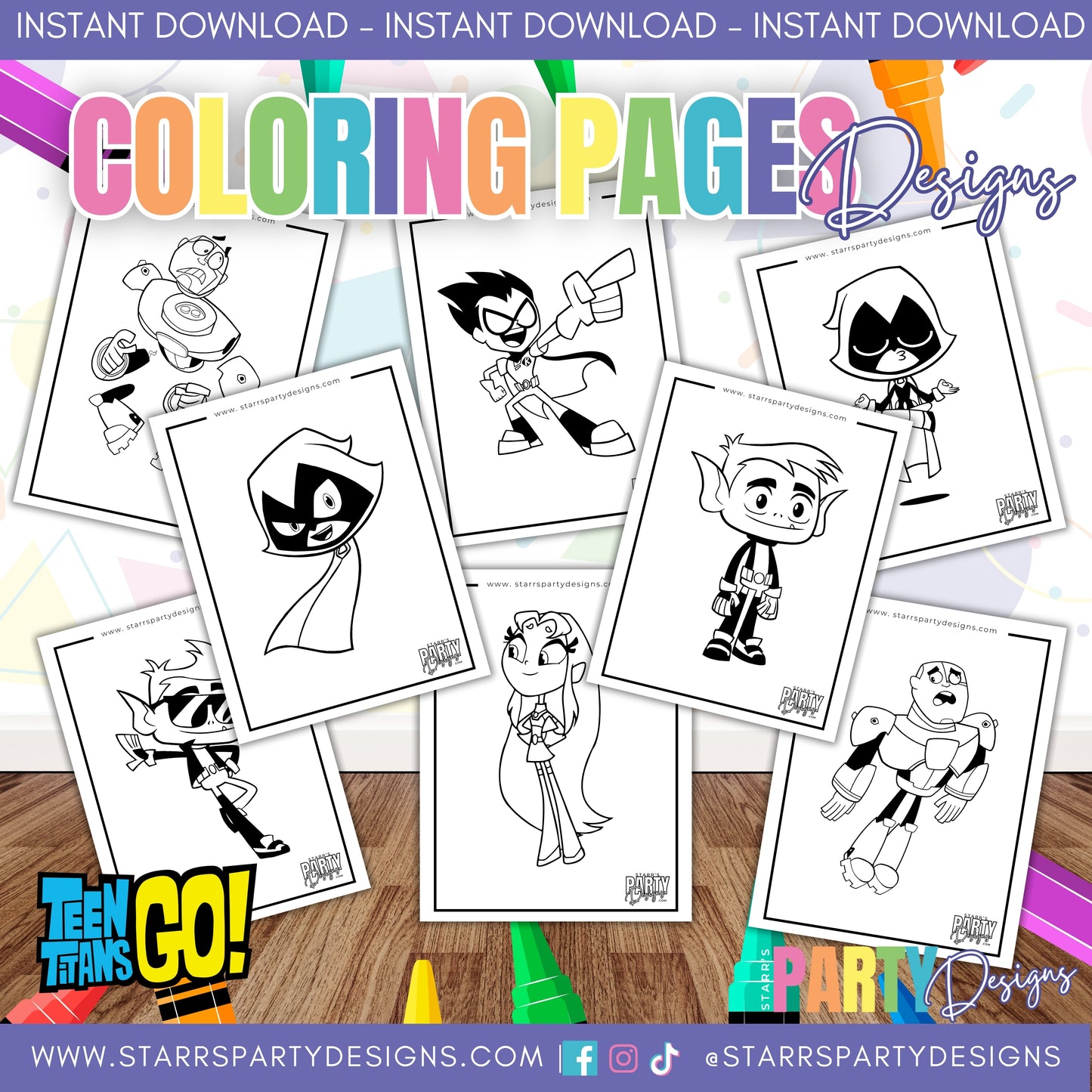 TEEN TITANS GO GANG COLORING PAGES