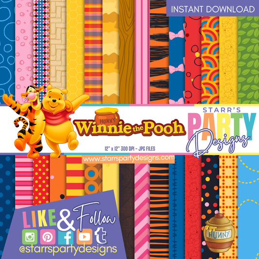 PAQUETE DE PAPEL DE WINNIE THE POOH