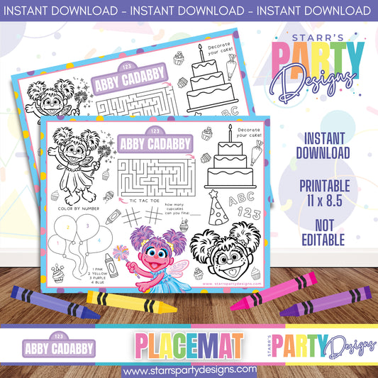 HOJA DE ACTIVIDADES PARA MANTEL INDIVIDUAL | ABBY CADABBY 2 A1
