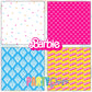PAQUETE DE PAPEL BARBIE MALIBU 1