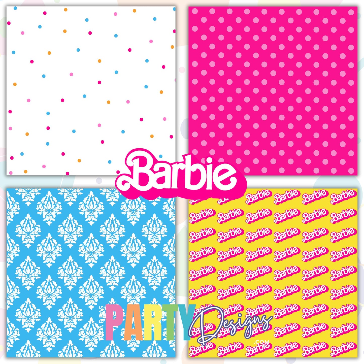 PAQUETE DE PAPEL BARBIE MALIBU 1