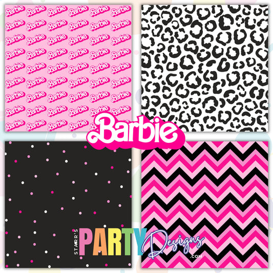 PAQUETE DE PAPEL BARBIE ROSA 1