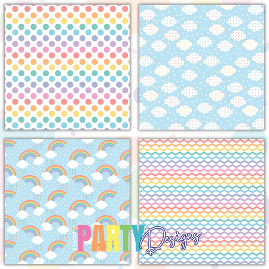 PAQUETE DE PAPEL ARCOÍRIS PASTEL