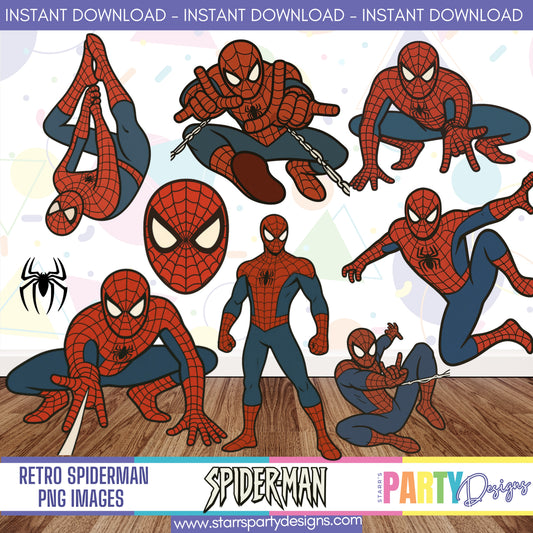 RETRO SPIDERMAN PNG IMAGES
